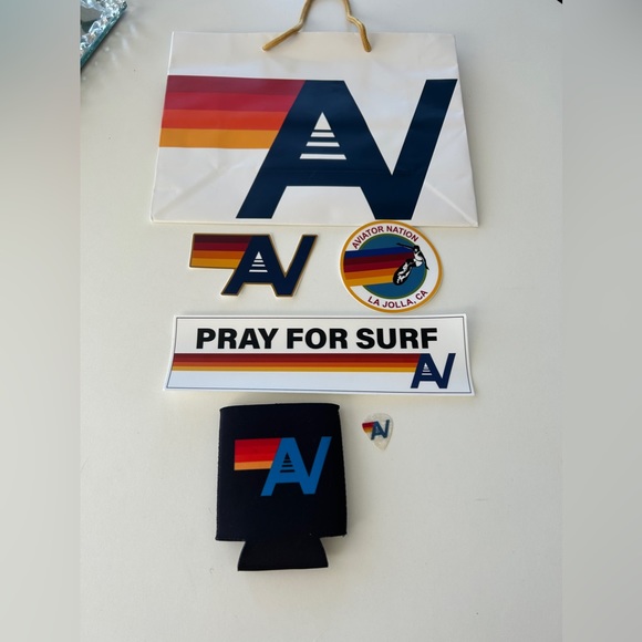 aviator Other - Aviator Nation Stickers, Cozy, Bag, and Guitar Pick